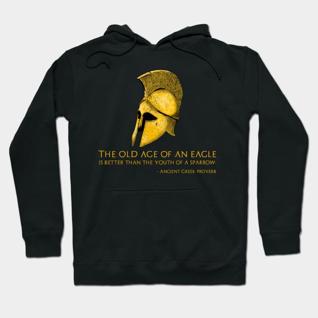 The old age of an eagle is better than the youth of a sparrow. - Ancient Greek proverb Hoodie by Styr Designs